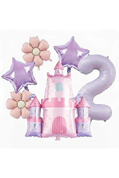 ÇITIPITISTORE Prenses şatosu balonu, papatya balonu, şato prenses temalı kız ...