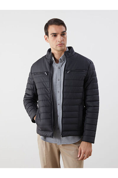 LC Waikiki Rmz Gi̇yi̇m Farkiyla Slim Fit Judge Collar Men's Leather Look Coat