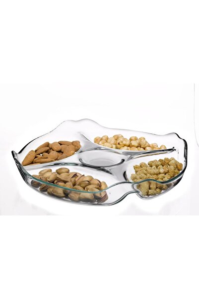 blackleg Paşabahçe Cam Basic Bölmeli Kahvaltılık Veya Çerezlik Tabağı 1 Adet