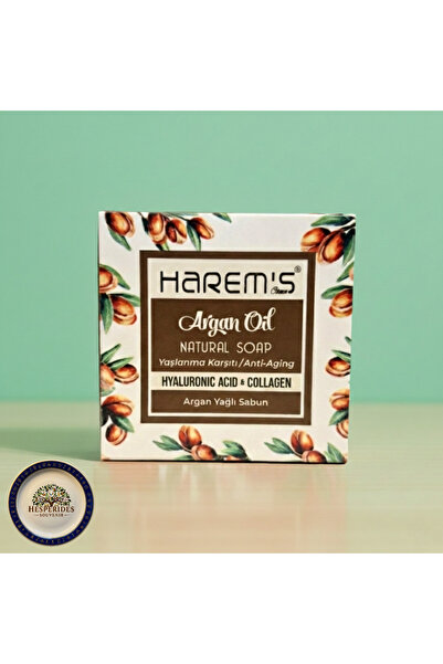 HAREM'S Argan Oil Natural Soap 120Gr (Contains Hyaluronic Acid & Collagen)