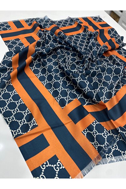 Bohemian Orange Monogram Sports Scarf 100 X 100 cm