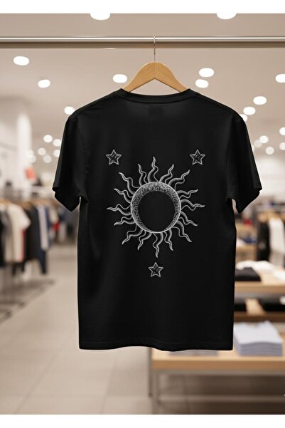 playwear PLAY WEAR Unisex Χαλαρή Εφαρμογή SUN MOON 3 STAR PRINTED Μπλουζάκι μ...