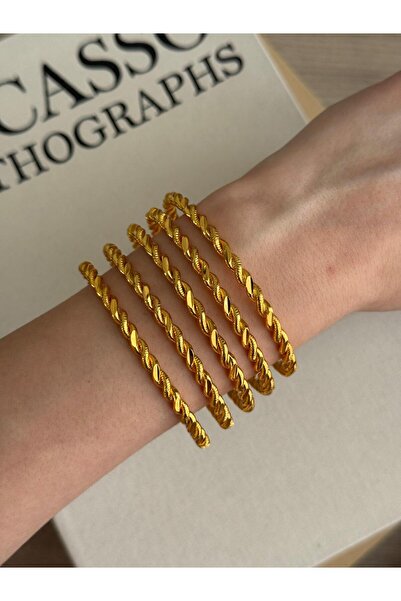 İREM YILDIZ 22 Ayar Altın Kaplama Gold Kuyumcu Model 2li Burma (5 ADET)