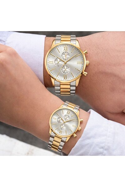 LOOQ Sevgili Combination Steel Strap Men's & Women's Wristwatch