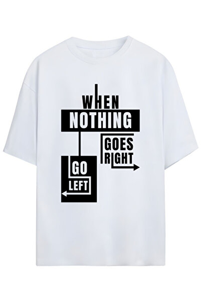 Pandorica's Go Left Ironic Design Unisex Βαμβακερό T-shirt