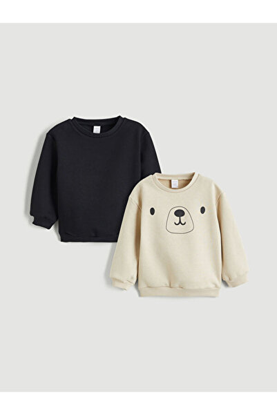 LC Waikiki Rmz Gi̇yi̇m Farkiyla Zero Roba Collar Baby Boy Thick Sweatshirt 2-...