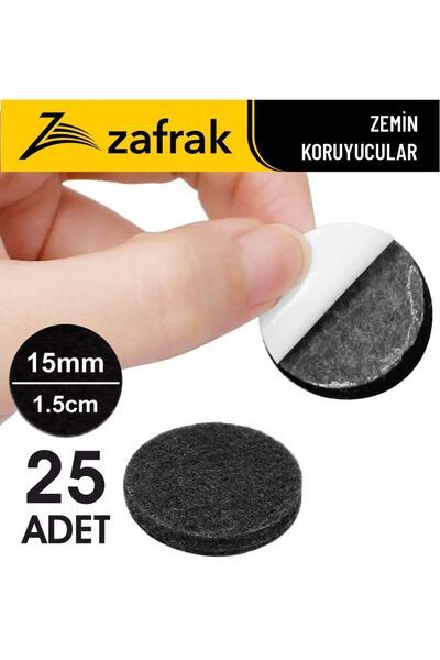 Round Adhesive Chair Seat Furniture Foot Floor Protector Felt 25PCS 1.5cm 15mm