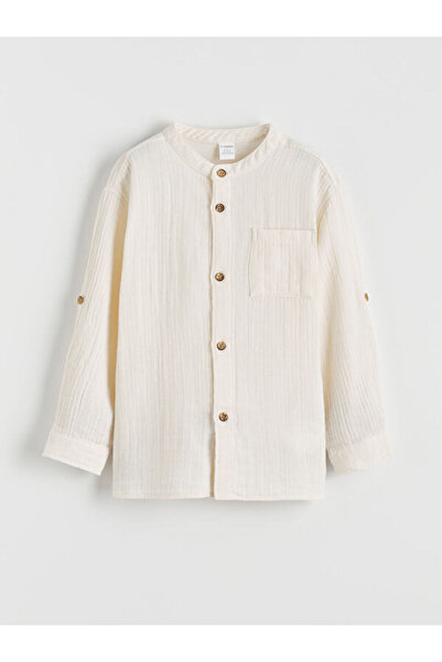 LC Waikiki Rmz Gi̇yi̇m Farkiyla Hakim Roba Collar Boys' Shirt