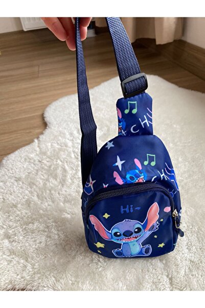 BEBESİS STİTCH MODEL MAVİ RENK SIRT ÇANTASI (13 EN ,20 BOY)