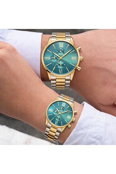 LOOQ Sevgili Combination Steel Strap Men's & Women's Wristwatch