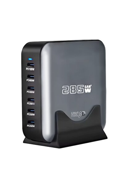 Unified Studios 285W GaN Pro Charging Station, 6 USB-C, Fast Charging