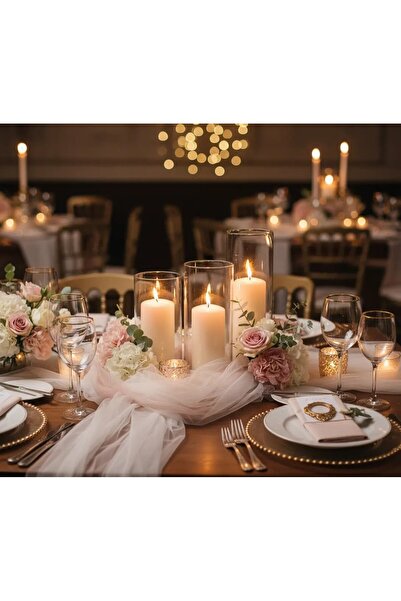 GLASSY Kristal Berraklığında Saf Zarafet: 3’lü El İşçiliği Silindir Set (15-2...