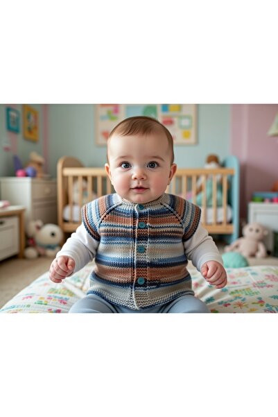 afezba El Emeği Hediyelik Özel Gün Bebe Yünü İle Örülmüş Nokta Desenli Bebek ...