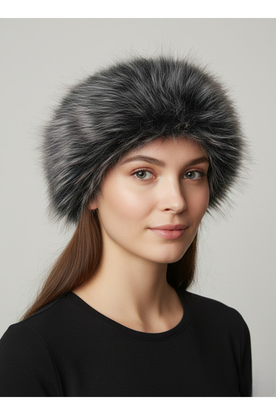 balkonda Калпак шапка от естествена кожа, черна, унисекс