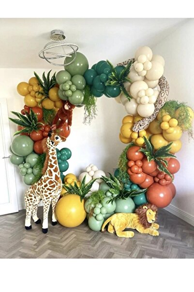 Parti Düşleri Safari Temalı Balon Zincir Seti 65 adet