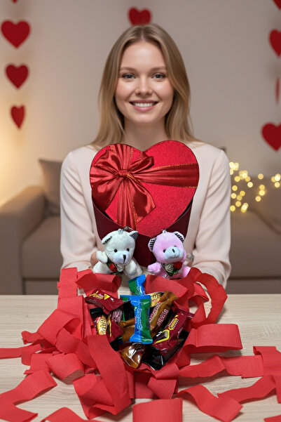 BUCHE Sevgiliye Kalpli Kutuda Çift Ayıcık Çikolata