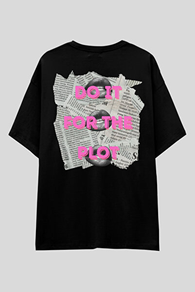 UmbraWear Uradi to zbog zapleta Oversize majica | Unisex 100% pamuk crno-bela...