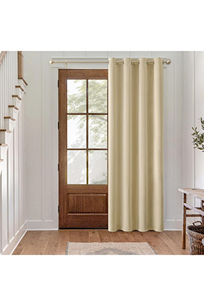 OEM Thick thermal curtain 280 cm height, 140 cm width, Yellowish beige-1 piece