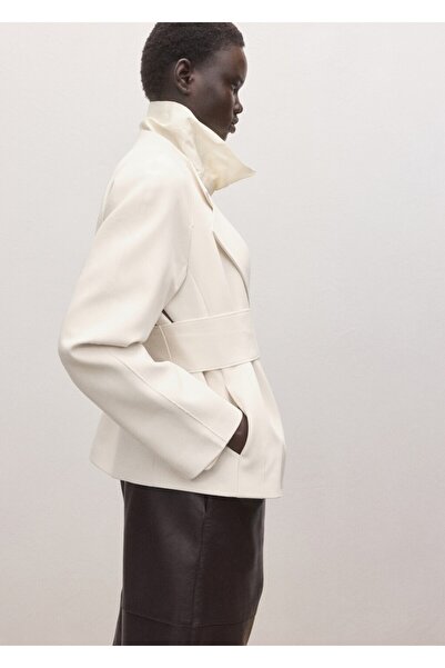 MANGO Woman Kemerli düğüm detaylı ceket