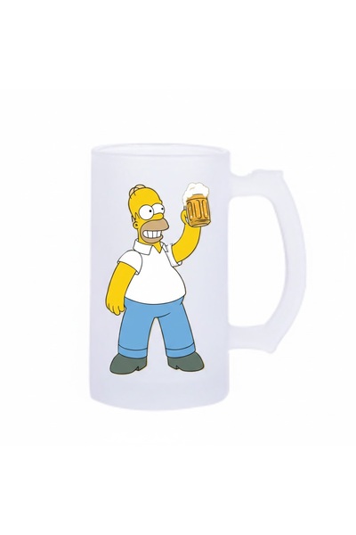 sartre art Simpson Beer Love Humorous Motto Printed Beer Glass 500 ml - Large...