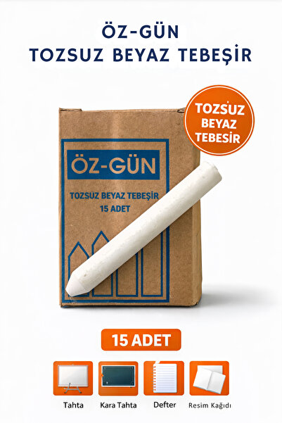 NVT YAPI İNŞAAT Tozsuz Beyaz Tebeşir 15 Adet