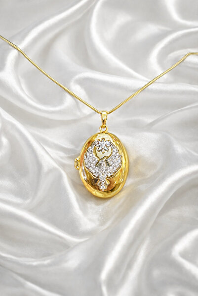 Mİ MİND قلادة على شكل طائر العنقاء مع غطاء قابل للفتح