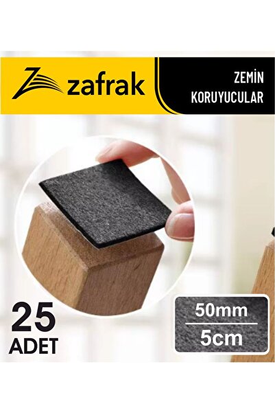 Black Square Adhesive Chair Seat Furniture Foot Floor Protector Felt 25PCS 50mm 5cm