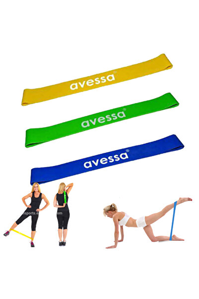 Helia Studio 3 Pieces of Light-Medium-Hard Resistance Pilates Yoga Sports Ban...