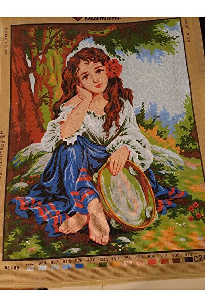 gobelin 65*80 cm goblelin tefli kız ipsiz