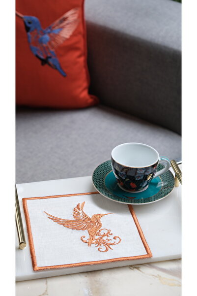 Leoinart Bee Hummingbird Orange Cocktail Coffee Presentation Napkin