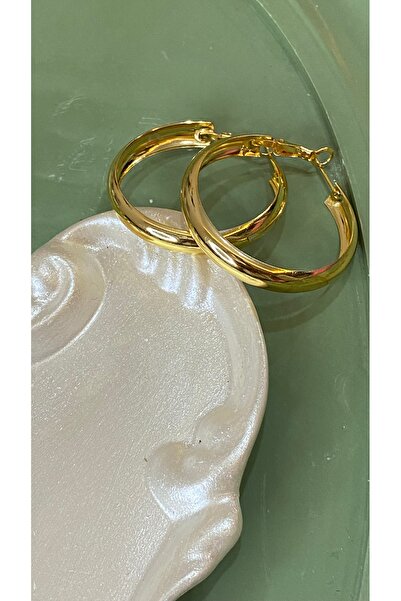 SELUVİA Halka Bombeli Oval Women's Earrings – Stylish and Timeless Design