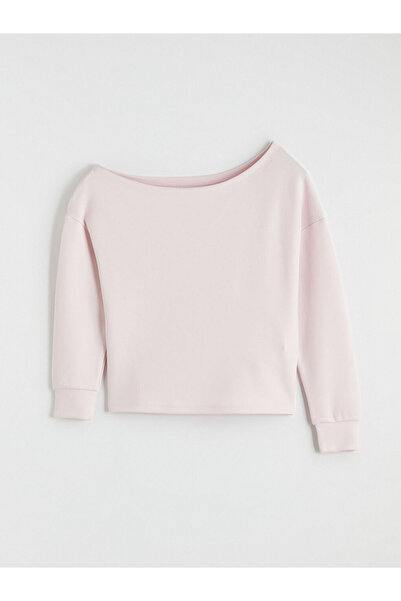 LC Waikiki Γυναικείο φούτερ με ροζ λαιμόκοψη