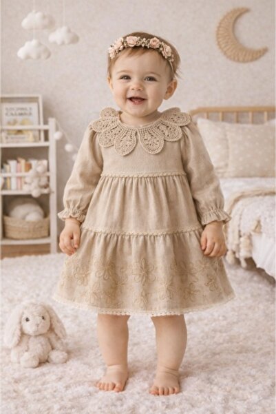 Superbaby Rochie MyMio cu guler din dantela, model elegant si material confor...