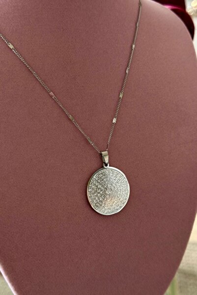 Trendy Butik Steel Silver Chain Prayer Necklace