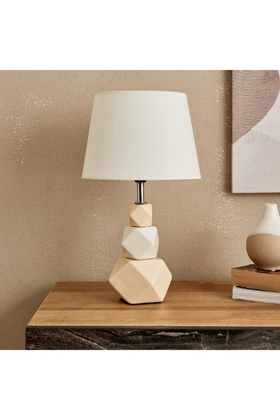 Home Box Clarc Ceramic Table Lamp - 21.5x21.5x38 cm