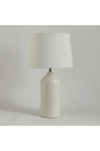 Generic Nash-Zoe Big Size Ceramic Table Lamp with Linen Shade - 16x65 cm