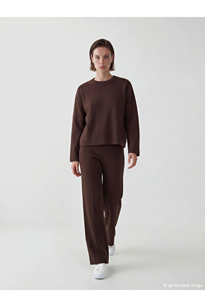 LC Waikiki بنطلون نسائي واسع الساق مع حزام خصر من UZG STORE