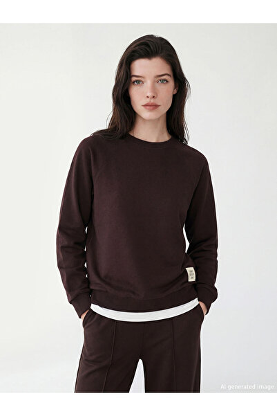 LC Waikiki Rmz Gi̇yi̇m Farkiyla Zero Roba Printed Loose Fit Women's Sweatshirt