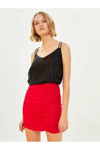 LC Waikiki Beli Zippered Gathered Skirt