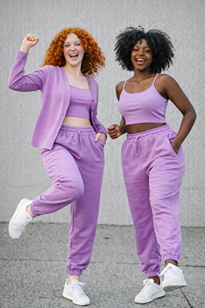 Flora Kadın Jogger Eşofman Altı Lastikli Paça İki İplik Kompak Penye Kumaş