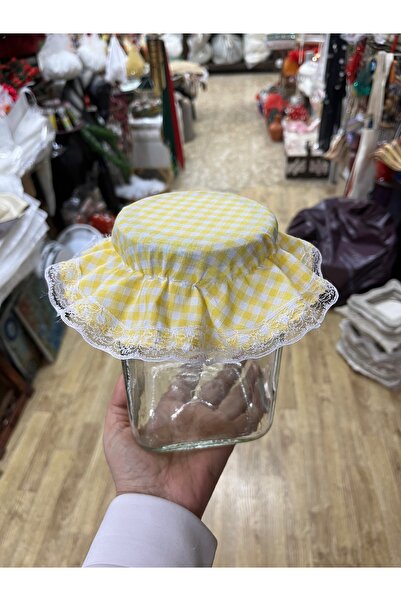 Pötikare kumaş kavanoz kapağı bonesi( 6 adet ) 11 cm kapak için