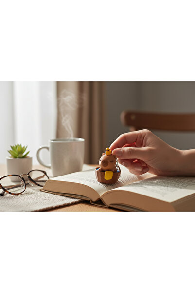 Uztech Spa-Loving Capybara and Little Duck Keychain
