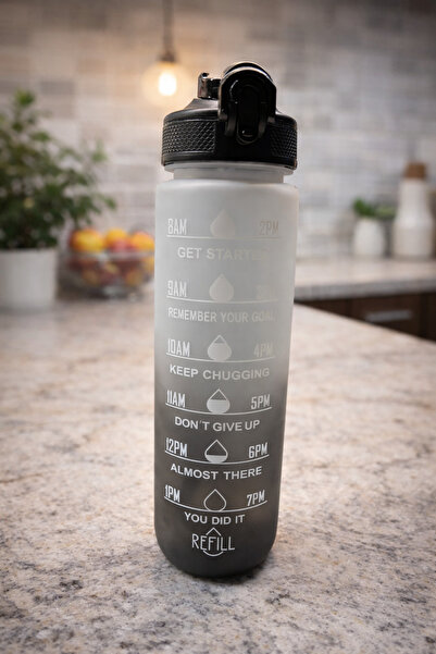 İKONİXPET Motivational Water Bottle with Time Marker – Sports Water Bottle | ...