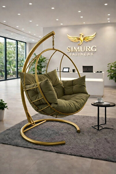 SİMURG SALINCAK VE DESİGN XL GOLD DAMLA SALINCAK - BÜYÜK BOY BAHÇE BALKON SAL...