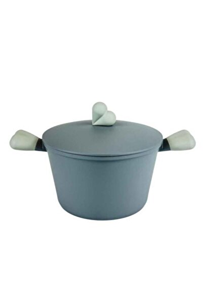 Generic Gray Granite Pot with Heart-Shaped Handles – 2.4 Liters