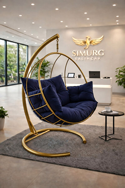 SİMURG SALINCAK VE DESİGN XL GOLD DAMLA SALINCAK - BÜYÜK BOY BAHÇE BALKON SAL...