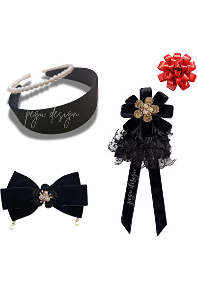 pegu baby collection ΣΕΤ 4 ΤΕΜΑΧΙΩΝ: ΚΟΡΟΝΑ ΜΕ ΠΕΡΛΕΣ, ΒΕΛΟΥΔΙΝΗ ΚΟΡΟΝΑ, ΚΟΣΜ...