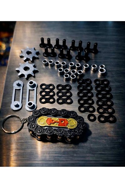 BARON 51 Parçadan oluşan(Montajlı) Döner Mekanizmalı Zincir Anahtarlık - Moto...