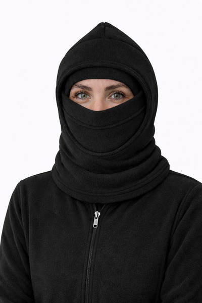 thermo Sport طقم من قطعتين: هودي صوف مبطن بطبقة مزدوجة وقبعة صوف - فعال ضد ال...