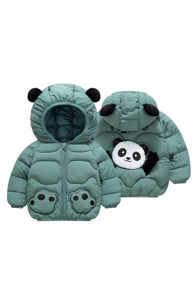 melisam.msg Palton de iarnă cu model panda pentru fete și băieți